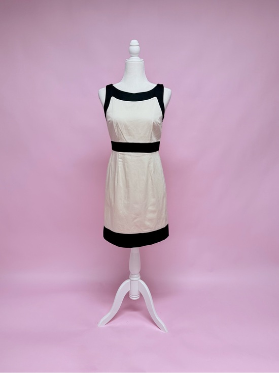Ann Taylor Dresses & Skirts - Ann Taylor Sleeveless Cream and Black Sheath Dress